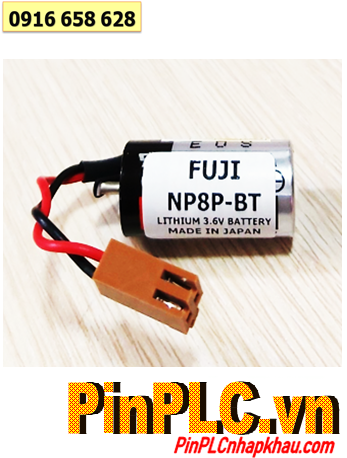 FUJI NP8P-BT; Pin nuôi nguồn FUJI PLC NP1PS NP8P-BT lithium 3.6v chính hãng, Xuất xứ NHẬT 